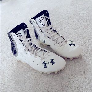 Under Armor (highlight) high top cleats (size 8)
